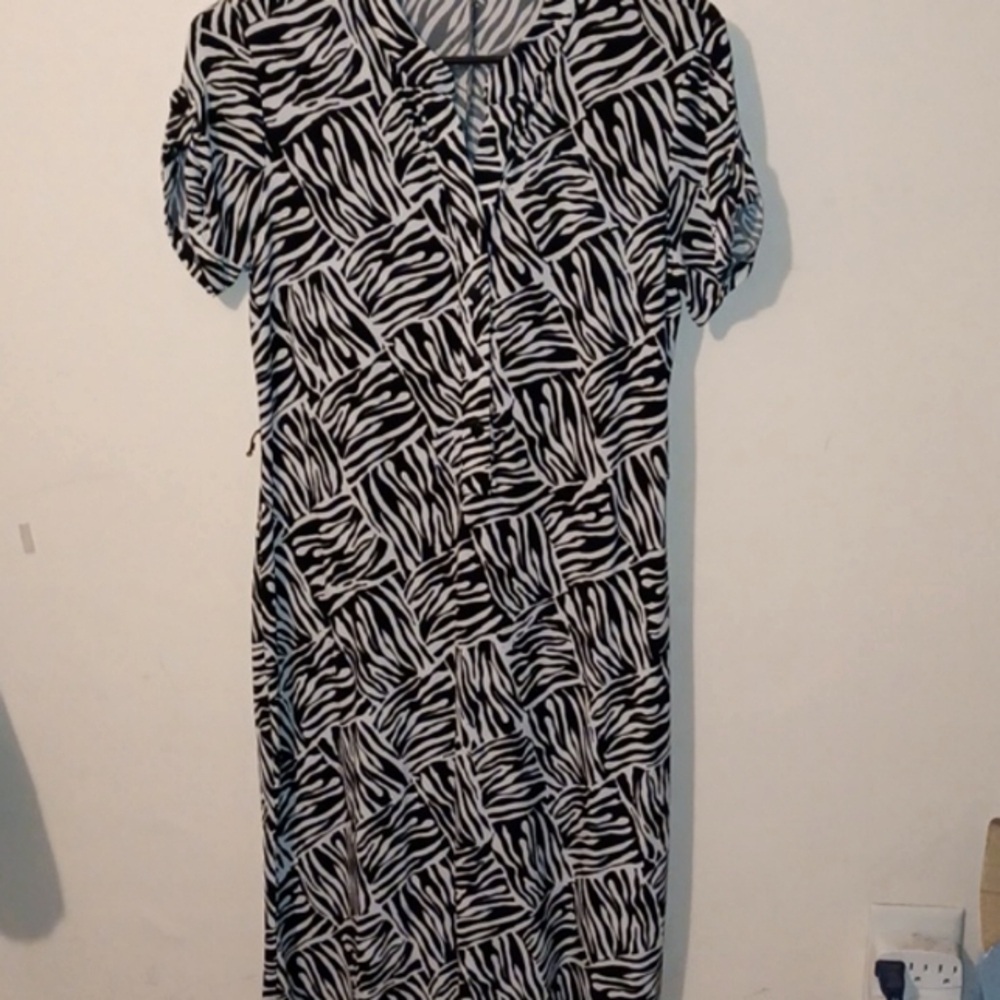 Zebra stripe dress women 8